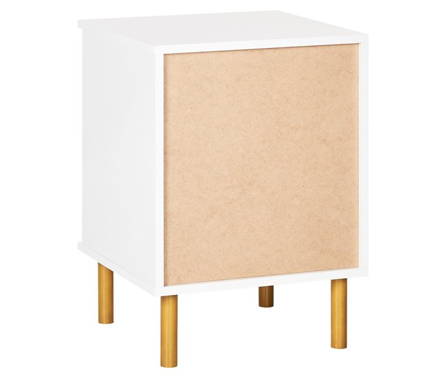 Beliani Mesita de noche WALPOLE 41 Blanco