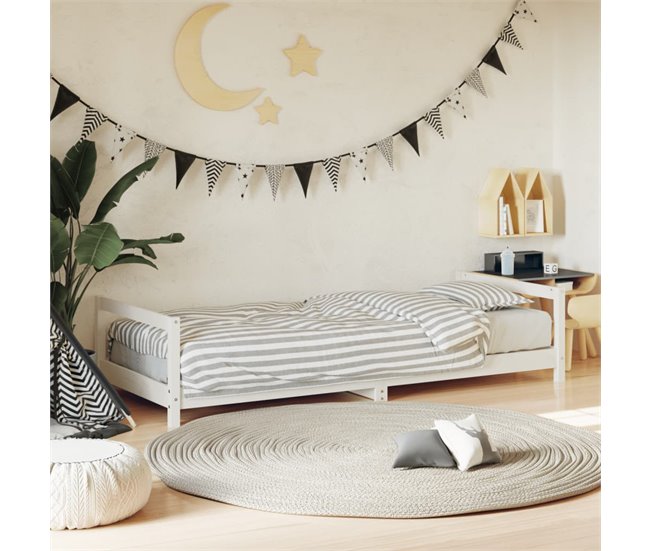 Estructura De Cama Para Niños 196x95 Blanco