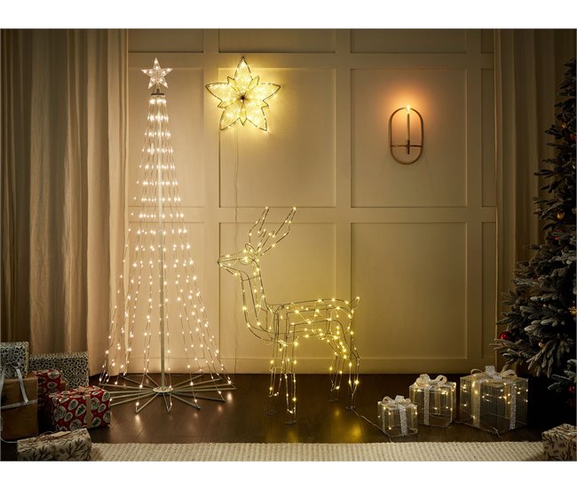 Beliani Decoración LED LAUGAR Gris