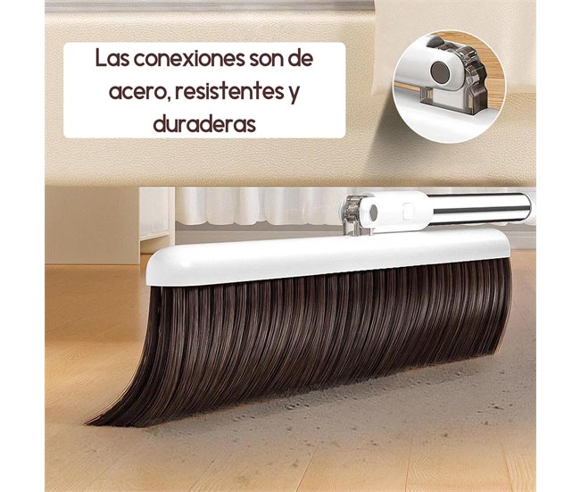 Joybos escoba con recogedor con efecto electroestático Blanco