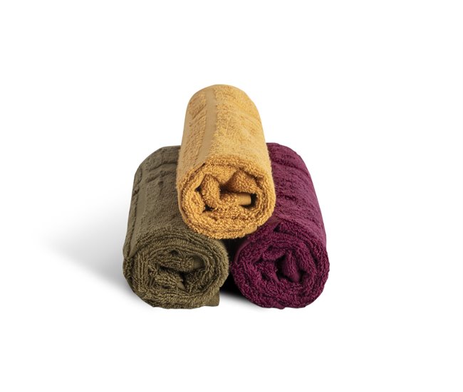 Pack 3 Paños cocina Rizo Algodón 100% Marron