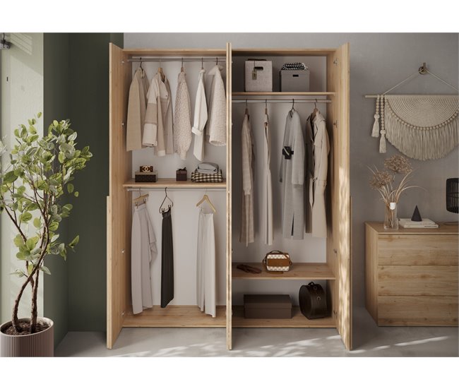 Conjunto dormitorio completo NAPOLI Roble