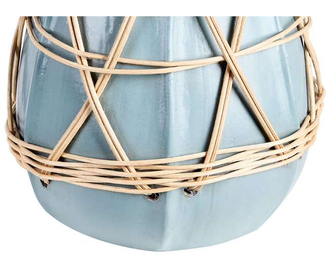 Beliani Jarrón decorativo KAMERING Azul Claro