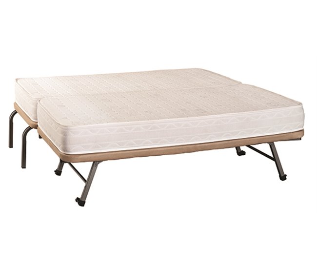 Base de cama tapizada 3D CANGURO 90X190 Madera