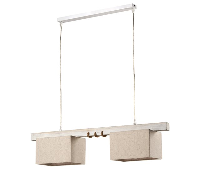 Lámpara techo GEA 2 luces 22w 100x80x15cm beige Marron