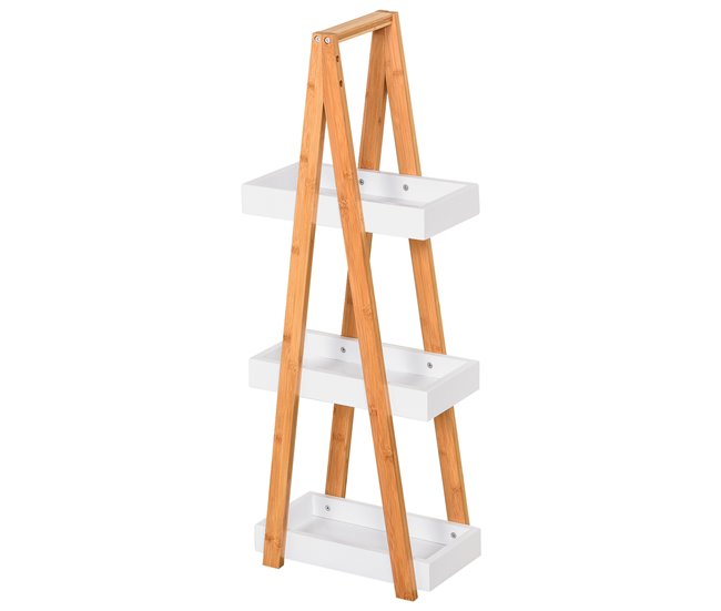 Armario de Baño Bambú, MDF kleankin, hogar - baño 30 Blanco