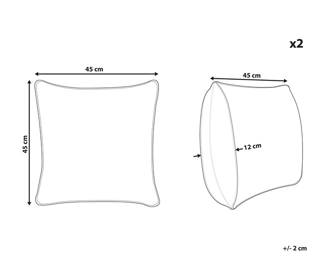 Beliani Cojín decorativo TALYA 45x45 Verde