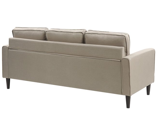 Beliani Sofá de 3 plazas Poliéster AVESTA Azul Marino