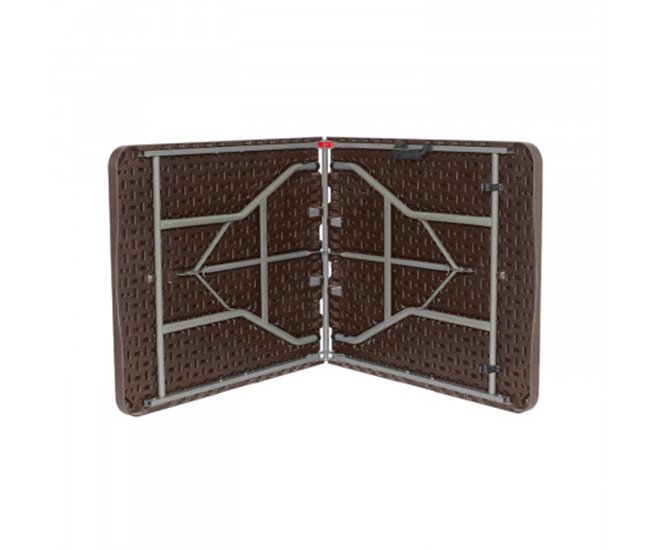 Pack 2 Mesas Plegables Rectangulares Efecto Madera O91 Marron