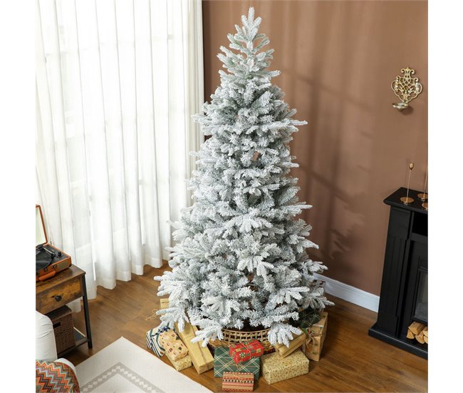 Árbol de Navidad Plástico, Metal HOMCOM, hogar - decoración Verde