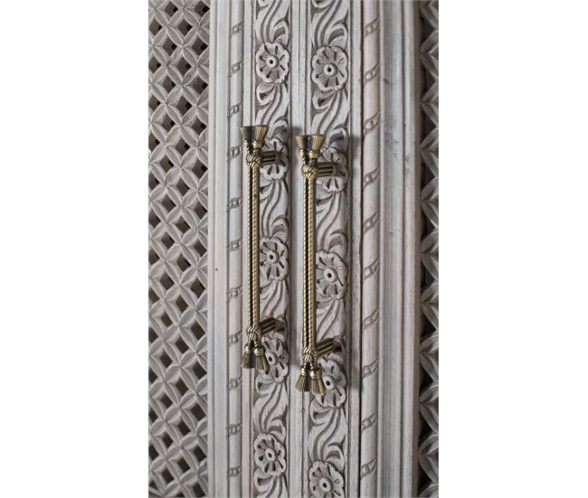 Armario de 2 puertas en madera maciza de mango Blanco