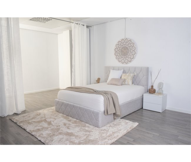 Cama abatible LUXURY II color gris claro 140x190cm Gris Claro