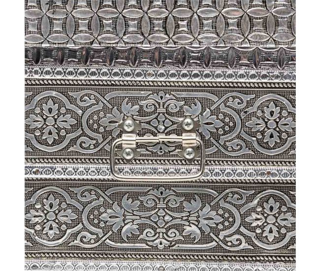 Joyero de metal repujado Plateado