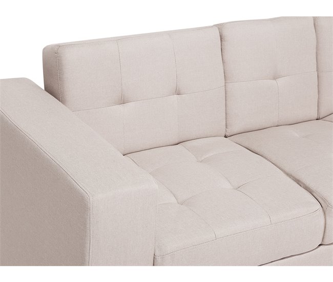 Beliani Sofá de 3 plazas Poliéster FALSTER Beige