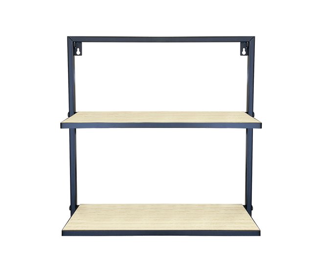 Acomoda Textil – Estante para pared de Madera. (2 Baldas) Madera Clara