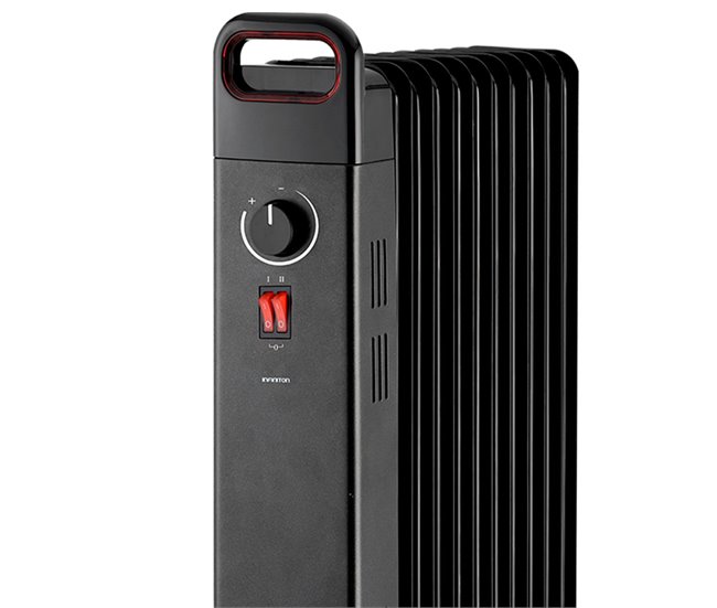 Radiador de aceite Infiniton HOR-N150 - 3 Niveles de potencia - 1500 W Negro