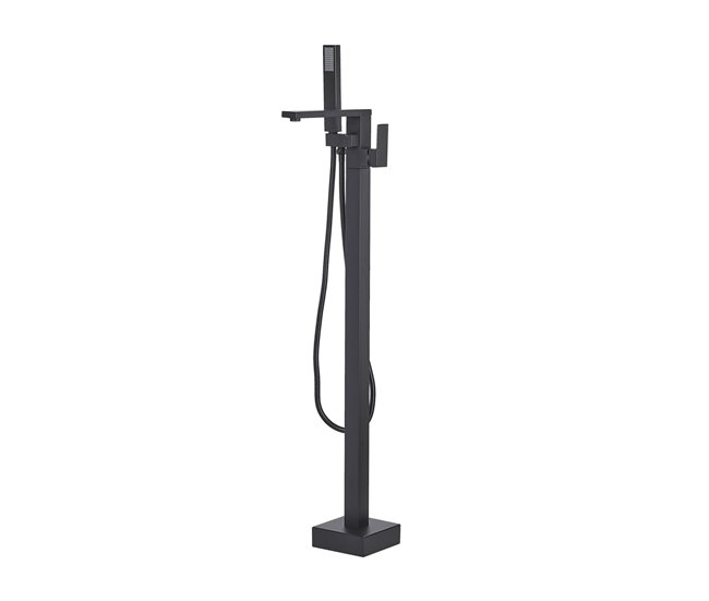 Beliani Grifo para bañera independiente DELLA 15x26 Negro