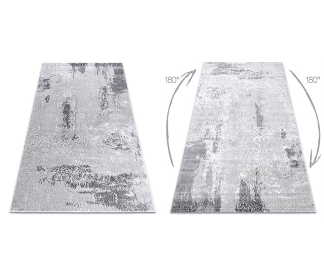 Alfombra MEFE moderna 8731 Vintage Structural dos niveles 80x150 Gris