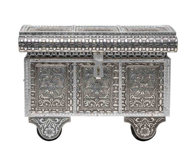 Joyero de metal repujado Plateado