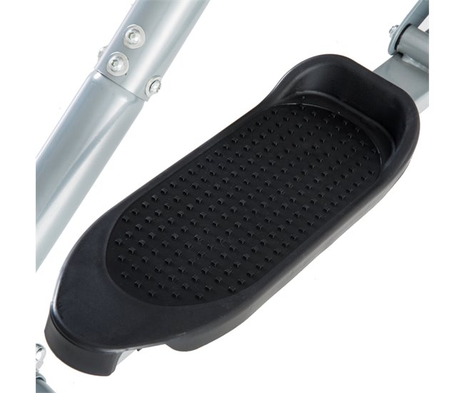 Bicicleta Elíptica Acero, ABS HOMCOM, deportes y ocio - fitness Gris