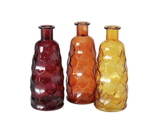 Jarrón decorativo JUDITHA surtido material cristal Multicolor