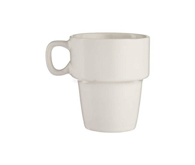Set 6 tazas porcelana apilable 36 colección VESSIA Blanco