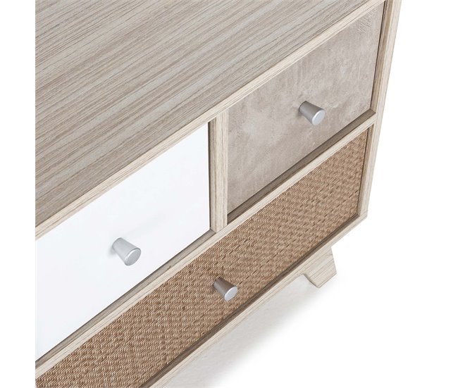 Mueble TV Maia 1 puerta y 3 cajones Multicolor