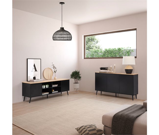 Aparador Desi 3 puertas Negro