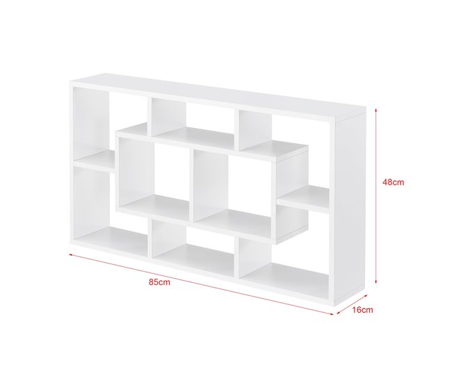Estante de pared con compartimtos de 03_0005851 Blanco/ Beige