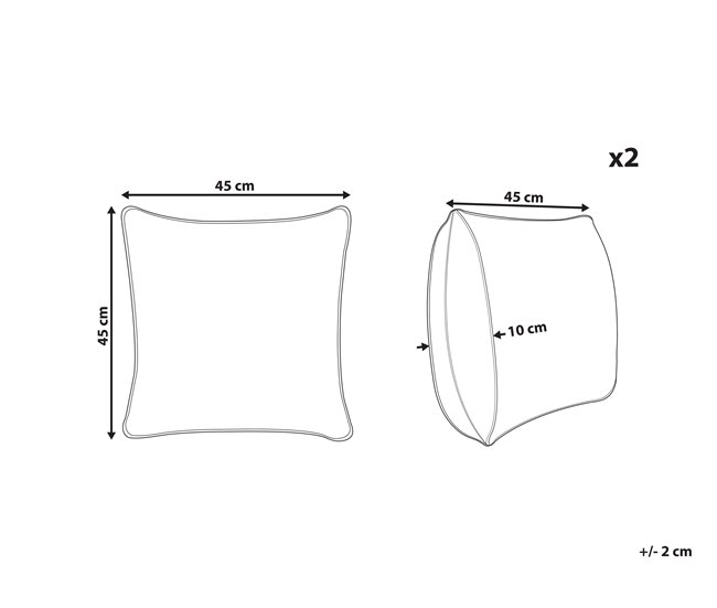 Beliani Cojín decorativo KALAM 45x45 Verde