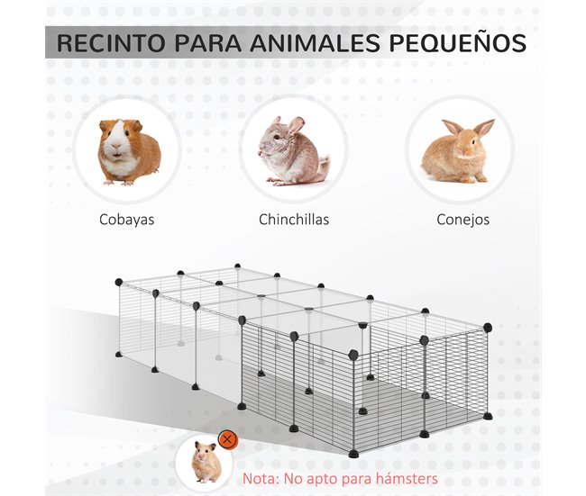 Jaula para Animales Acero, PP PawHut Negro