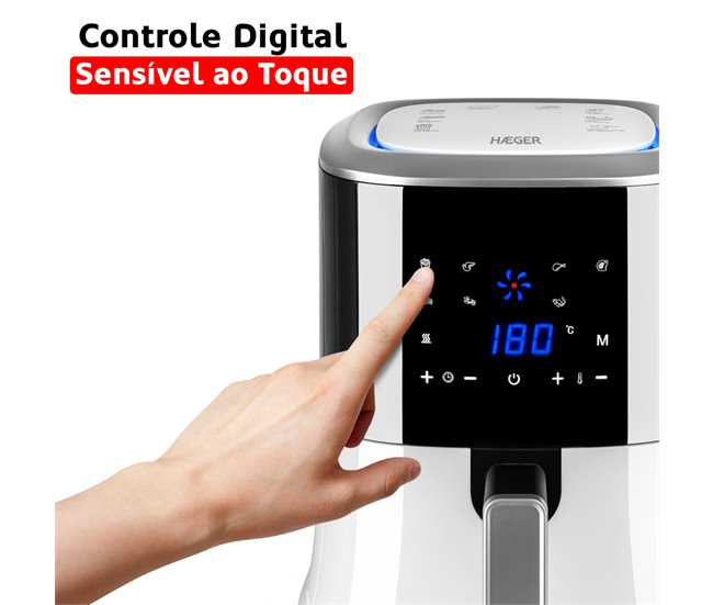 Freidora sin aceite digital HAEGER Aero Fryer - 2.2L Blanco