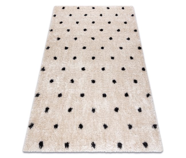 Alfombra FLUFFY 2370 shaggy puntos 180x270 Crema