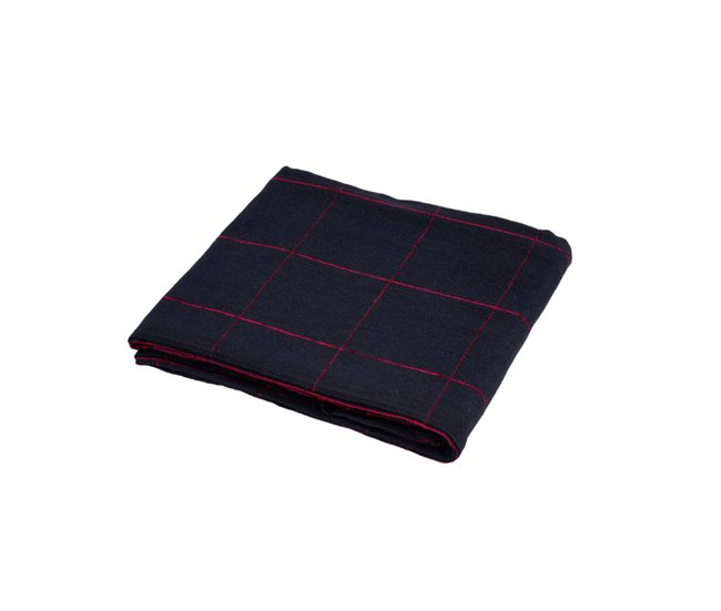Plaid multiusos CUADROS Negro