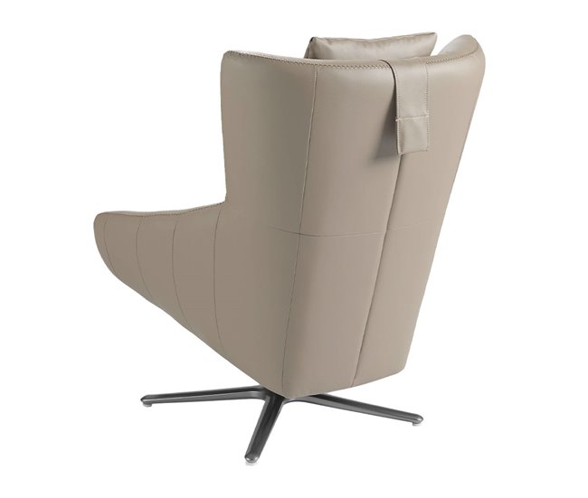 ANGEL CERDA Sillón giratorio polipiel visón Aluminio