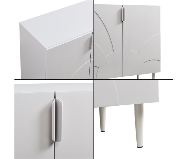 Aparador Starvili con 3 puertas MDF [en.casa] 115 Beige