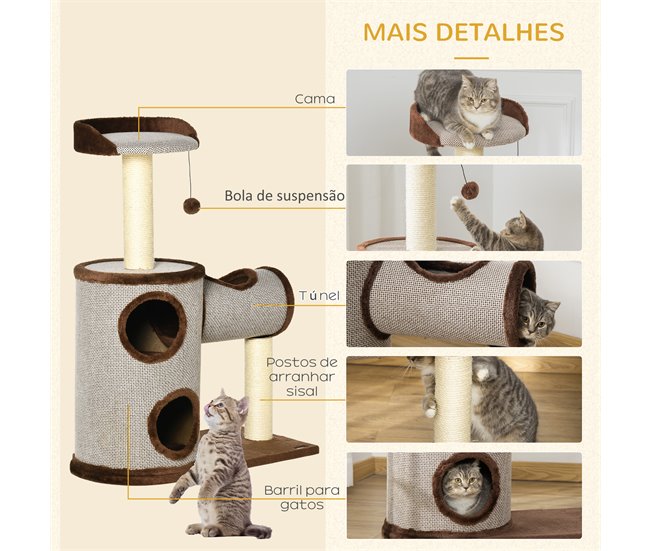 Árbol Rascador para Gatos Marron