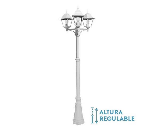 Farola Para Jardin Aluminio Serie Spica Blanco