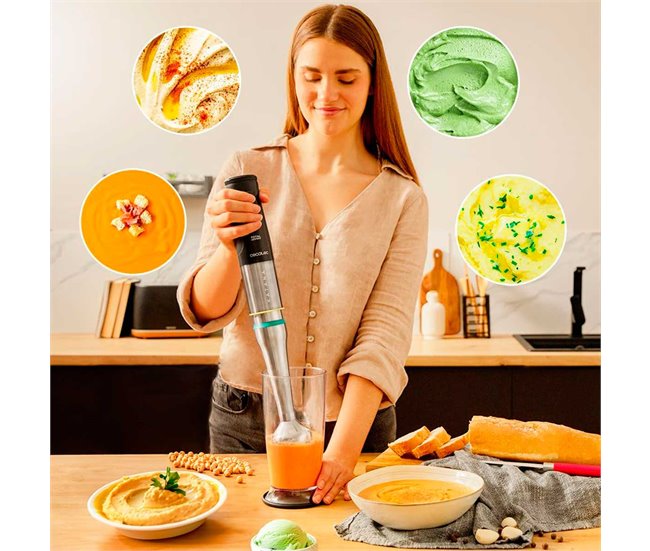 Cecotec Batidora de mano Batidora de mano Katana 15 Jar G Inox