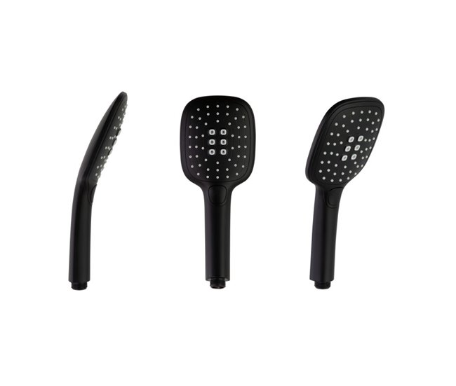Ducha de Mano con 3 Funciones 4x11 Negro