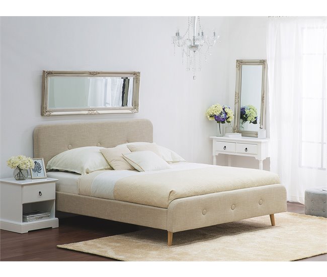 Beliani Cama Poliéster RENNES 151x220 Beige
