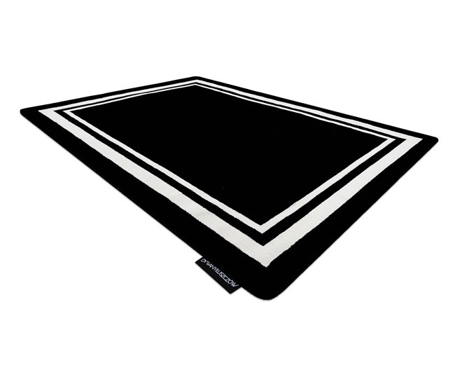 Alfombra HAMPTON Border cuadro 200x290 Negro