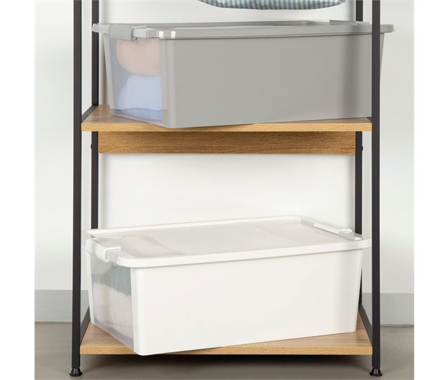 Curver Caja de almacenaje con tapa Bi-Box 26L Blanco