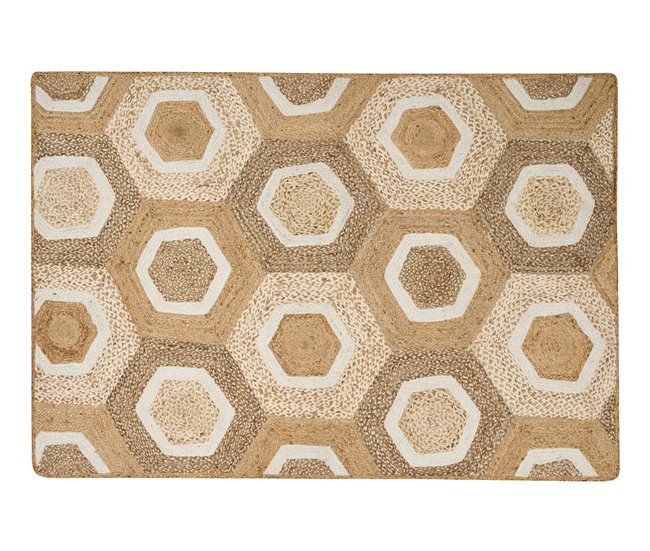 Beliani Alfombra de pelo corto BASOREN 160x230 Beige