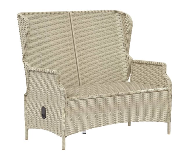 Banco De Jardín De 2 Plazas 112x84 Gris