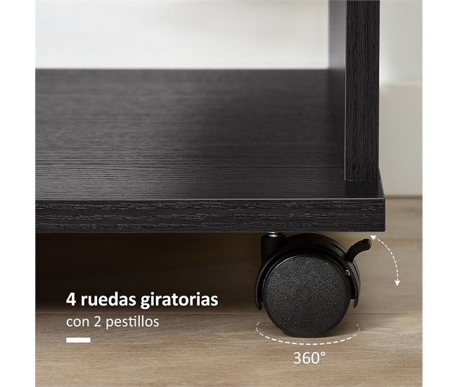 Armario Ropero Melamina de Madera HOMCOM Negro