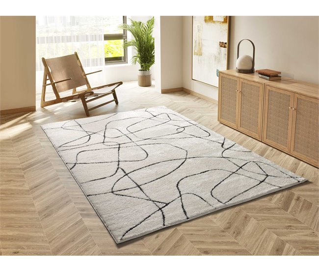 ATTICGO Alfombra con relieve Blanche 80x150 Blanco