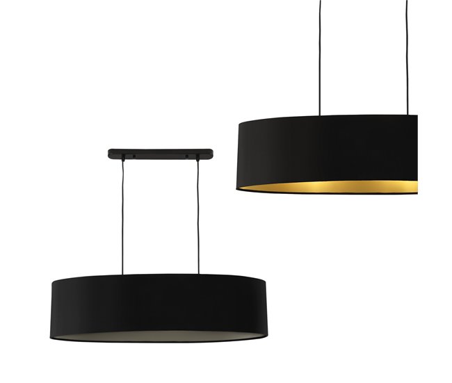 Lámpara Colgante Moderna de Diseño 2x E27 [lux.pro] Negro