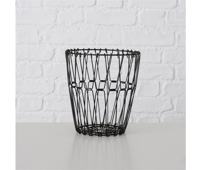 Jarrón decorativo VANDULA material metal Negro