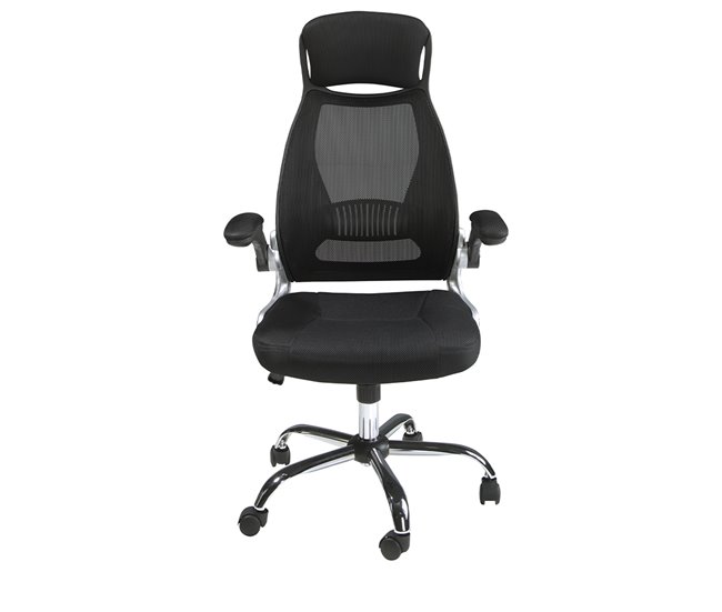 ANGEL CERDA Silla oficina giratoria tela negra Aluminio